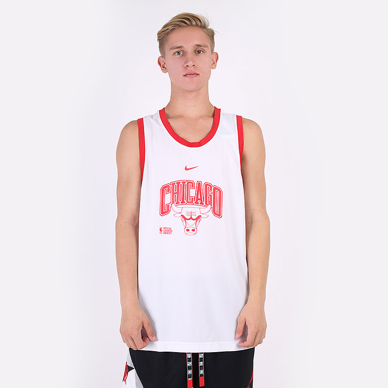 мужская белая майка Nike Chicago Bulls Courtside DNA NBA Tank DB1270-100 - цена, описание, фото 3